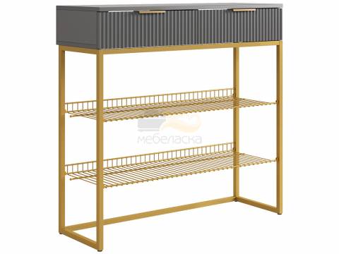 Обувница Классная 1 графит матовый/золото