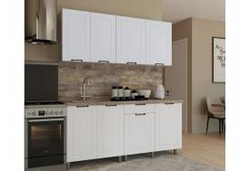 Кухня Ривьера 1800 МДФ Карбон фарфор без столешницы