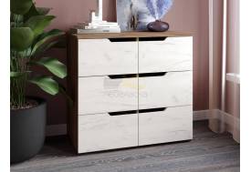 Комод КМ-3 крафт табачный/крафт белый