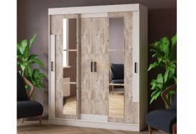 Шкаф-купе Твист 1700 белый/дуб юкон