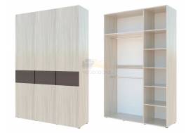 Шкаф комбинированный с полками справа и 2 штангами Гранд ГШК/2-23-15-333