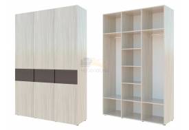 Шкаф комбинированный с полками в центре и 2 штангами по краям Гранд ГШК/3-23-15-333