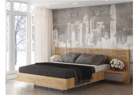 Спальный комплект Бостон ЛДСП серый шифер