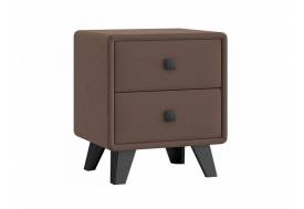 Тумба Николь 2 ящика микровелюр шоколад