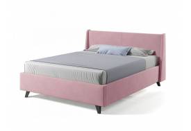 Кровать Лорен с ПМ 1800х2000 мм микровелюр розовый