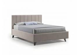 Кровать Оливия с ПМ 1600х2000 мм микровелюр бежевый