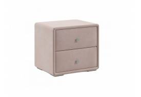 Тумба прикроватная Твист микровелюр бежевый