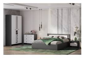 Спальня Дольче Графит/Белый
