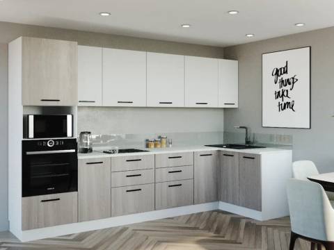 Кухонный гарнитур Демо 3200х1400 низ МДФ