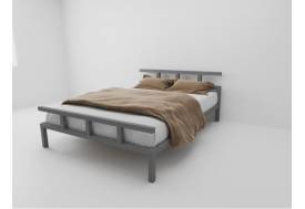 Кровать металлическая Лофт 1600 серая