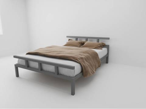 Кровать металлическая Лофт 1800 серая