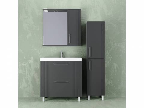 Комплект для ванны напольный Альба 80 антрацит