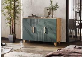 Комод (1200) Ирис Браш Мени Грин, Дуб Крафт