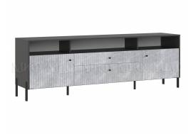 Тумба ТВ (металл) Оливия Мрамор Глянец, Графит