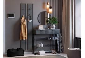 Прихожая Мебельсон К20 графит/черный муар