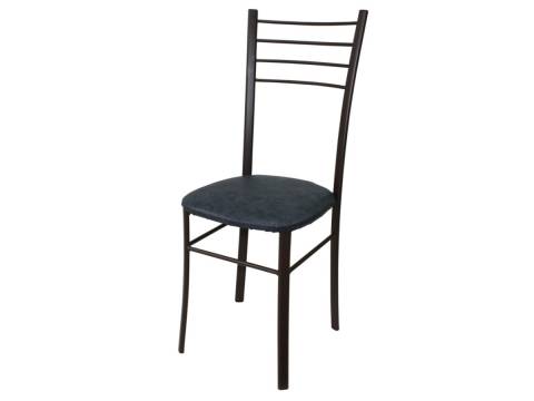 Стул Лайт ДХ-5 на коричневом каркасе обивка черный