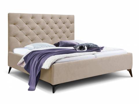 Кровать Фрейм 1400 Каретная стяжка высокие ножки без подъема вивальди 3