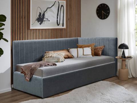 Кровать подростковая левая 900 Фрейм Страйп без подъема вивальди 34