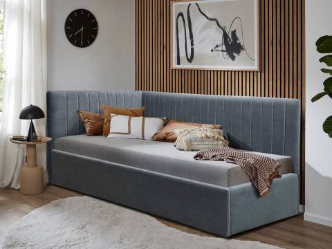 Кровать подростковая правая 900 Фрейм Страйп без подъема вивальди 34