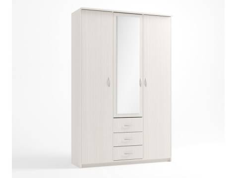 Шкаф комбинированный Дуэт Люкс с зеркалом Дуб Бодега