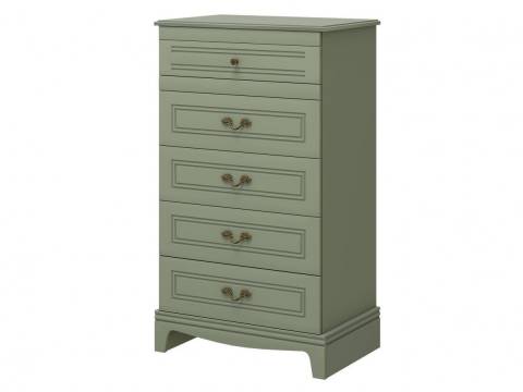 Комод 5 ящиков Лорето Зелёный самшит