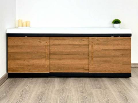 Экран под ванну МДФ Alt Black 1800 мм дуб