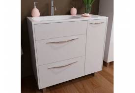 Тумба с раковиной Barcelona 900 левосторонний напольный 2 ящика 1 дверь