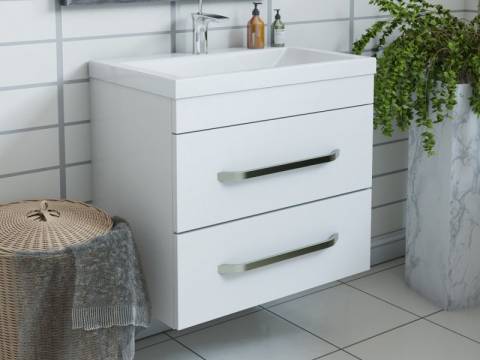 Тумба с раковиной Monaсo 600 навесная 2 ящика