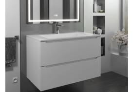 Тумба с раковиной Uperwood Tanos-Next белая матовая 80 см