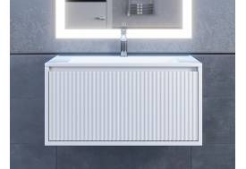 Тумба с раковиной Uperwood Next Premium белая 1 ящик 80 см