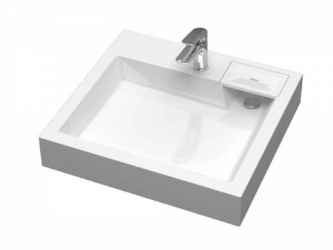 Раковина над стиральной машиной Uperwood Vission 60х55 см белая глянцевая