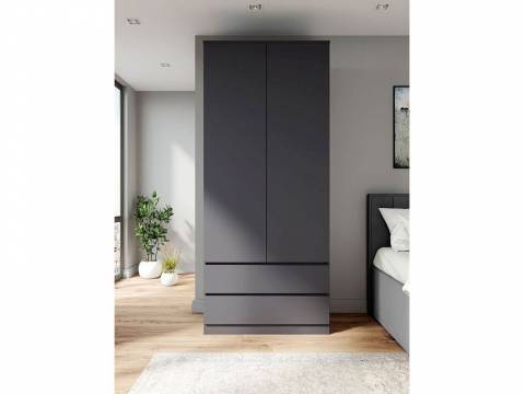 Шкаф Мори МШ900.2 с двумя ящиками графит