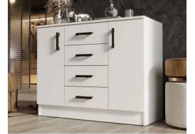 Комод К1000-2Д ЛДСП Белый гладкий