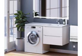 Тумба под стиральную машину Uperwood Tanos 60 см подвесная правая белый