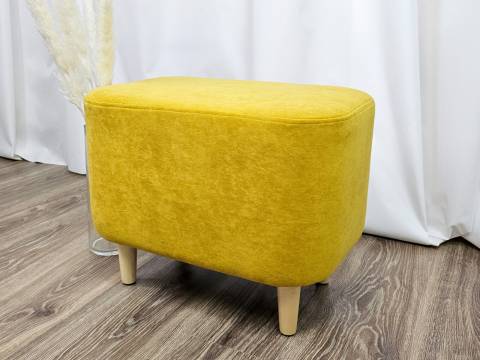 Пуф овальный Lekki велюр Yellow
