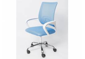 Кресло офисное BN 7166 белый-голубой