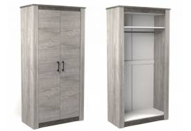 Шкаф 2-х дверный 2300 Денвер Риббек серый