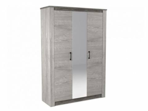 Шкаф 3-х дверный 2300 Денвер Риббек серый