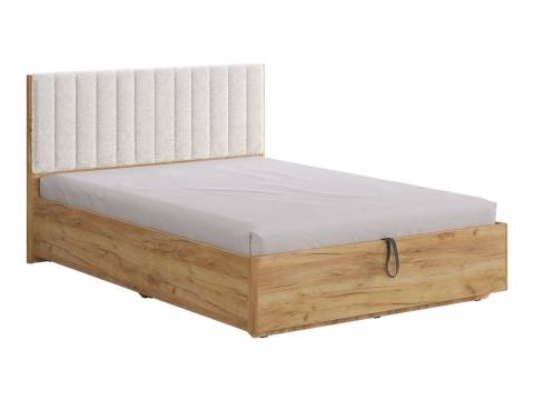 Кровать с подъемным механизмом Юлия 140х200 см дуб крафт золотой