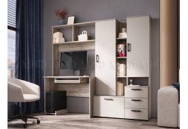 Стол компьютерный №6 Миф Кашемир, Крафт серый