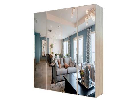 Шкаф Гранд ГШК/2-23-20-1111 (двери тип 1) с четырьмя зеркалами