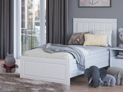 Кровать Вита 900 белый лофт с настилом