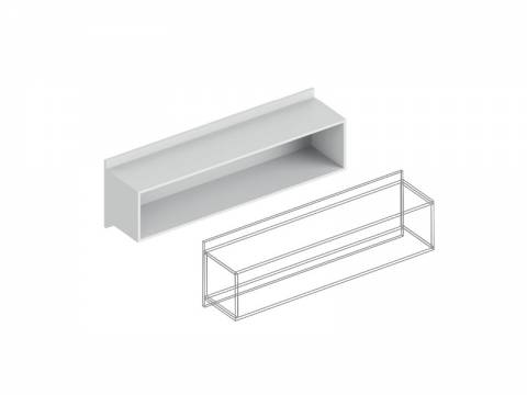 Полка настенная Вита №1 белый лофт