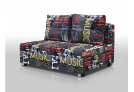 Диван Реал 120 без подлокотников мюзик графит