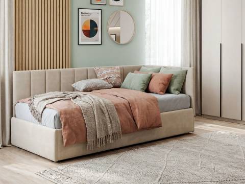 Кровать КР3 Galaxy Ultra 102 бежевая