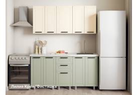 Кухонный гарнитур Лилия 1600 мм Крем/Фисташка