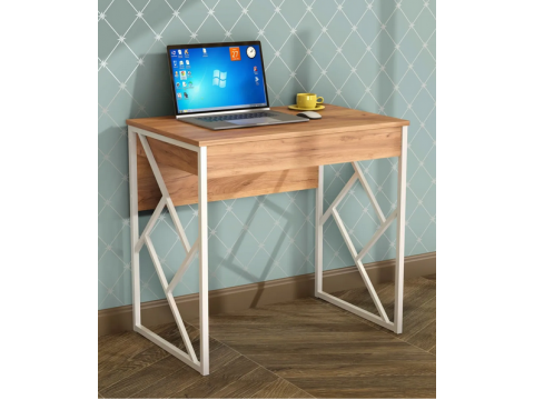 Стол письменный Ромео Дуб крафт золотой/белый глянец