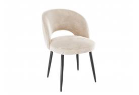 Стул Моли велюр пломбир ножки черные