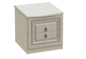 Тумба прикроватная Николь Ясень жемчужный/Ваниль