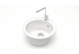 Мойка круглая Венди Z4Q1 белый лед